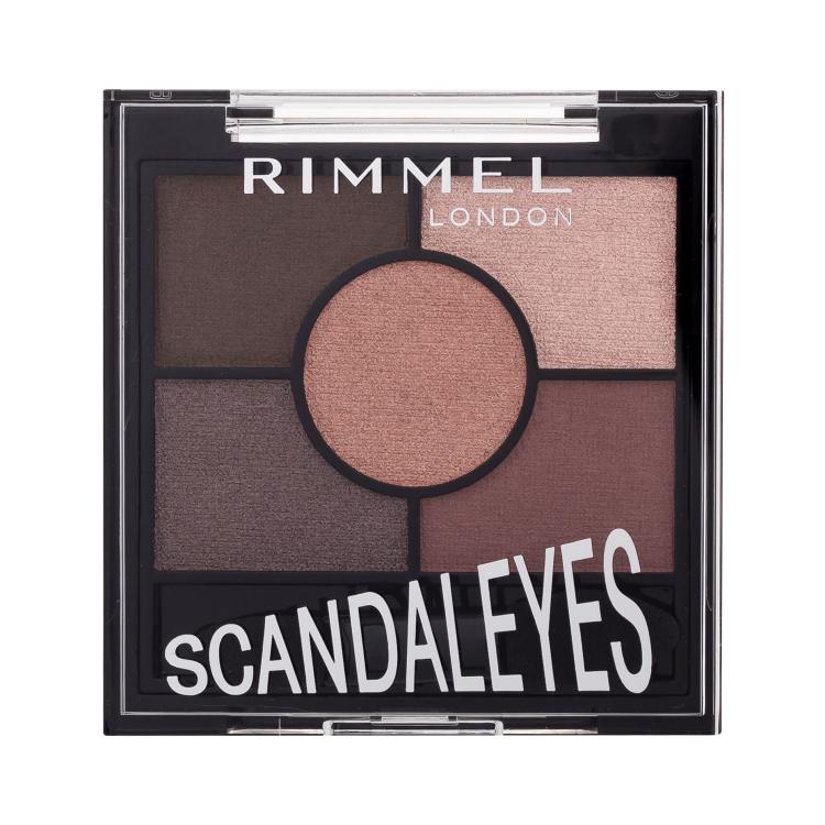 Rimmel London Scandaleyes 5 Pan Eyeshadow Palette Сенки за очи за жени 3,8 g Нюанс 003 Rose Quartz