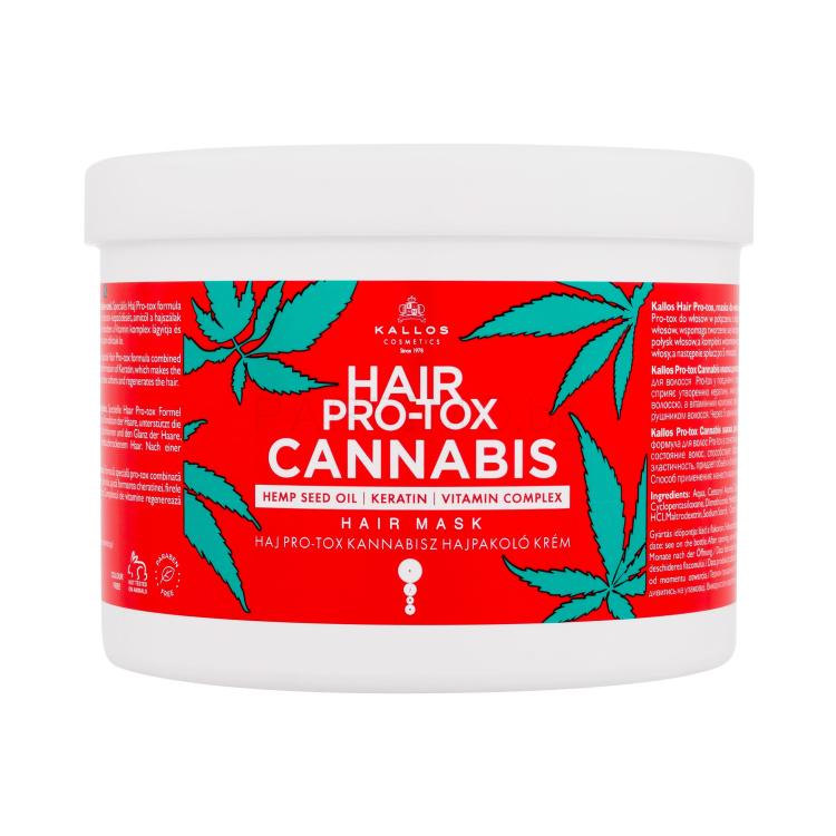 Kallos Cosmetics Hair Pro-Tox Cannabis Маска за коса за жени 500 ml