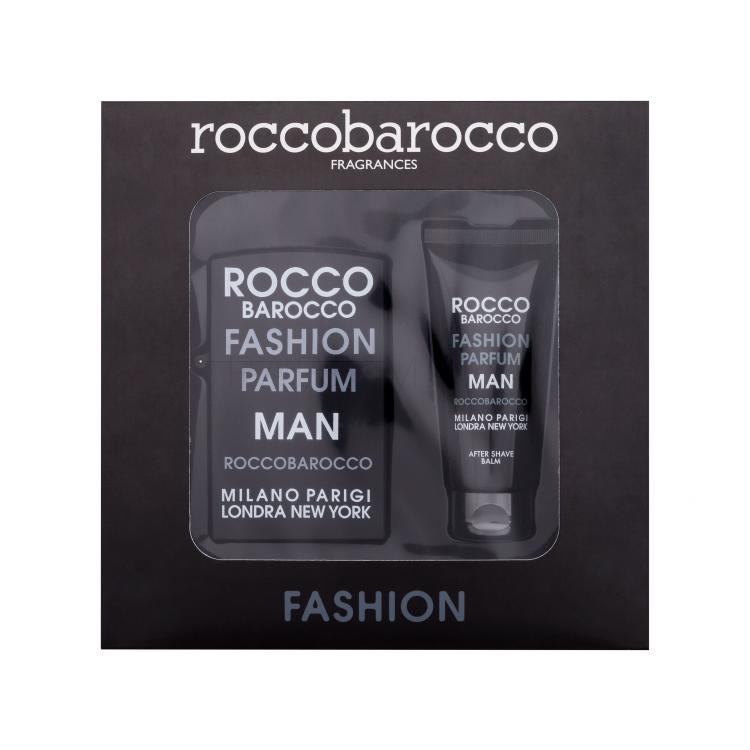 Roccobarocco Fashion Man Подаръчен комплект EDT 75 ml + балсам за след бръснене 100 ml увредена кутия