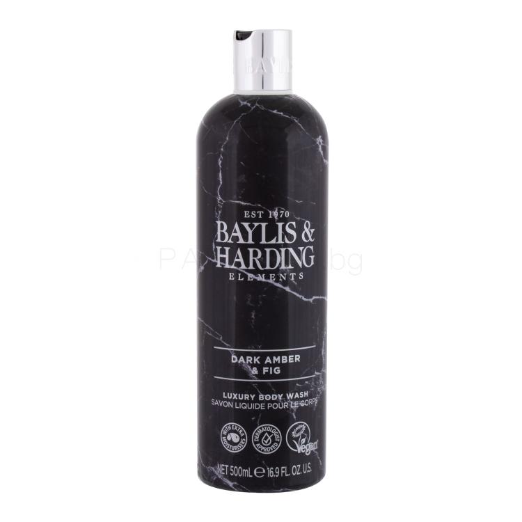 Baylis &amp; Harding Elements Dark Amber &amp; Fig Душ гел за жени 500 ml увреден флакон