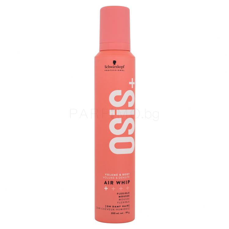 Schwarzkopf Professional Osis+ Air Whip Flexible Mousse Втвърдител за коса за жени 200 ml увреден флакон