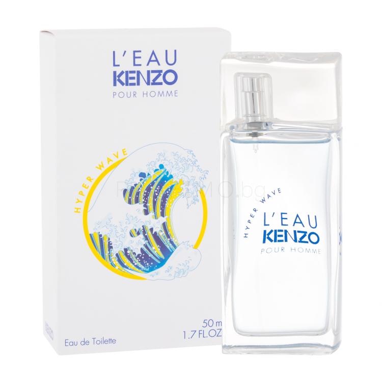 KENZO L´Eau Kenzo Pour Homme Hyper Wave Eau de Toilette за мъже 50 ml увредена кутия