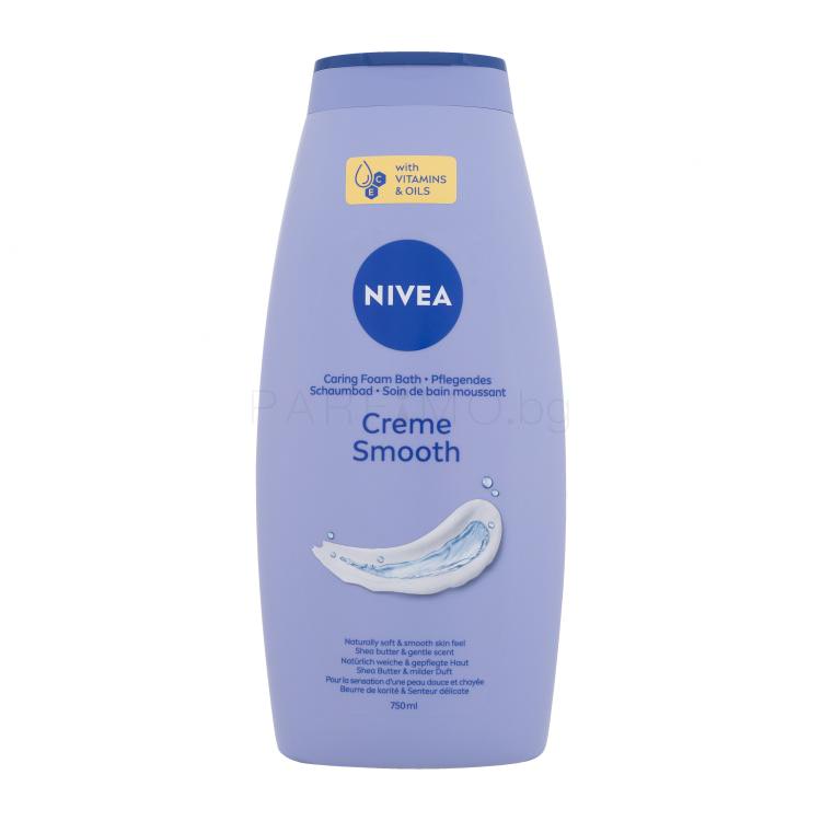 Nivea Creme Smooth Caring Foam Bath Пяна за вана за жени 750 ml