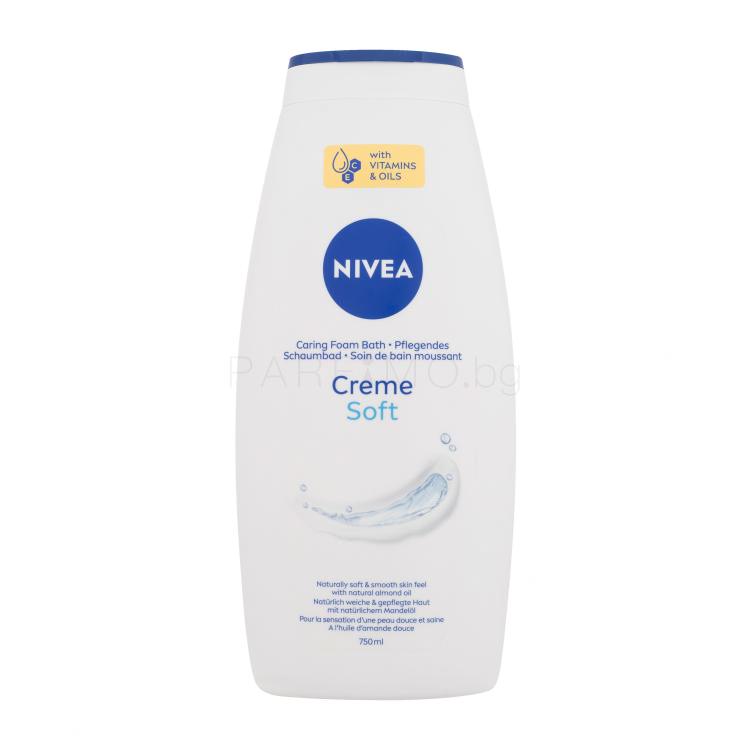 Nivea Creme Soft Caring Foam Bath Пяна за вана за жени 750 ml