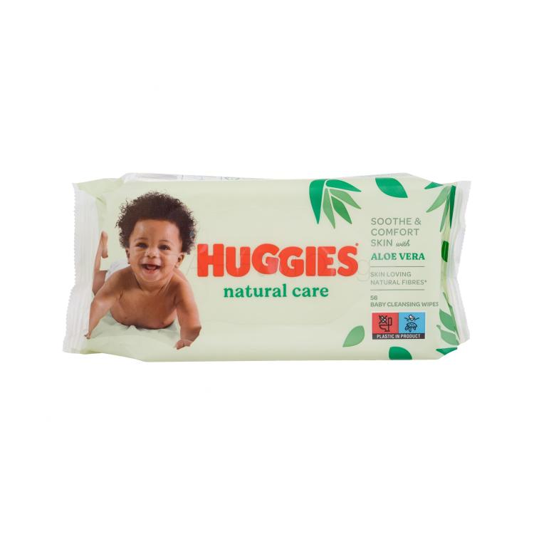 Huggies Natural Care Aloe Vera Baby Cleansing Wipes Почистващи кърпички за деца 56 бр