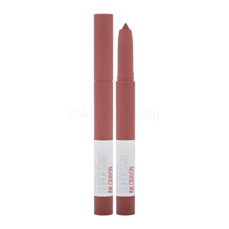 Maybelline Superstay Ink Crayon Matte Червило за жени 1,5 g Нюанс 15 Lead The Way увредена опаковка