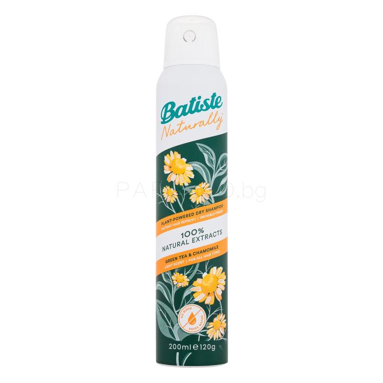 Batiste Naturally Green Tea &amp; Chamomile Сух шампоан за жени 200 ml