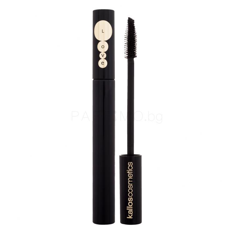 Kallos Cosmetics Love Waterproof Mascara Спирала за жени 8 ml Нюанс 01 Black