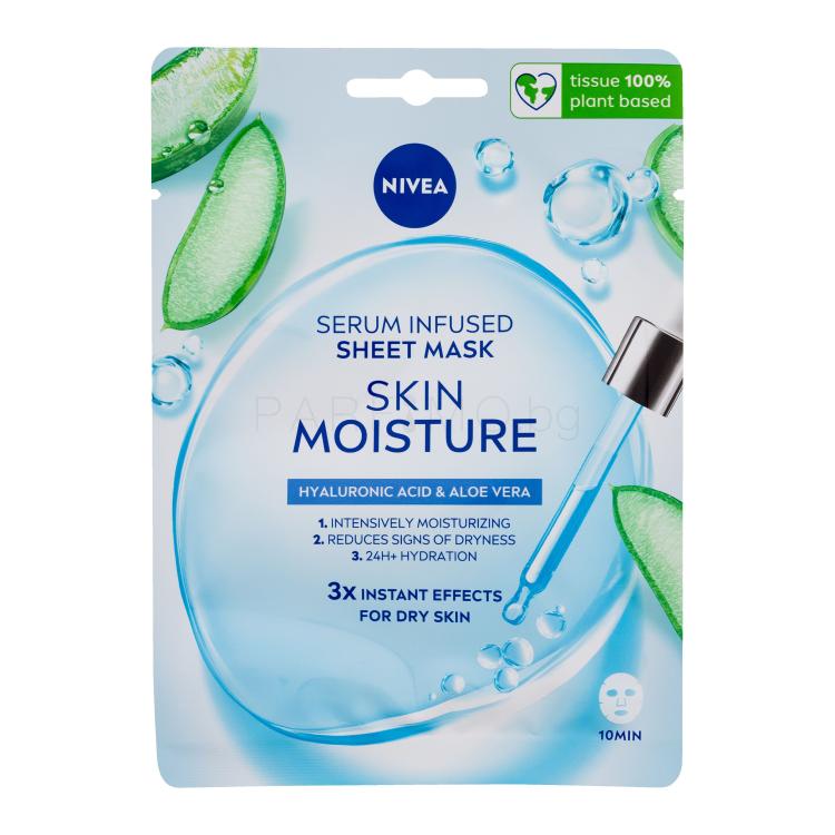 Nivea Skin Moisture Serum Infused Sheet Mask Маска за лице за жени 1 бр