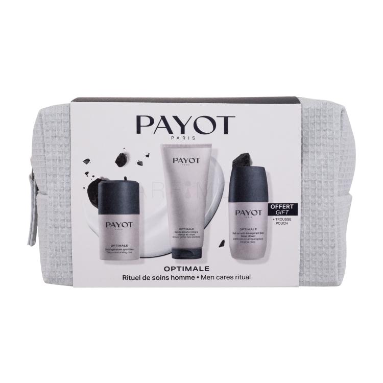 PAYOT Optimale Men Cares Ritual Подаръчен комплект гел крем за лице Optimale Daily Moisturising Care 50 ml + душ гел Optimale Shower Gel For Face &amp; Body 200 ml + антиперспирант Optimale 24HR Roll-On Antiperspirant 75 ml + козметична чантичка