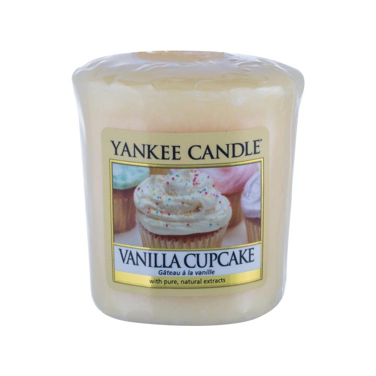 Yankee Candle Vanilla Cupcake Ароматна свещ 49 g промяна на цвета