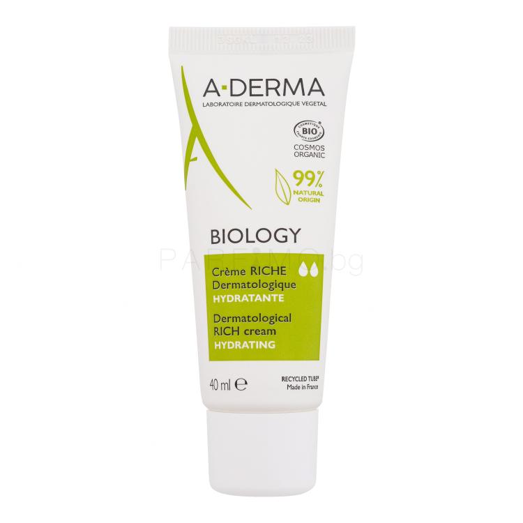 A-Derma Biology Dermatological Rich Cream Дневен крем за лице за жени 40 ml