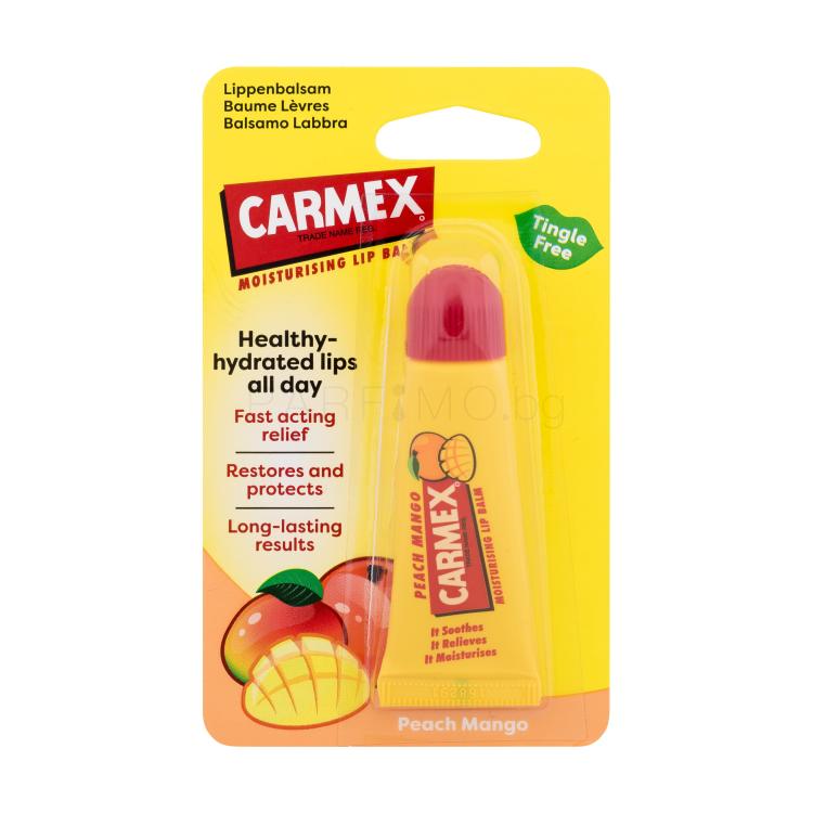 Carmex Peach Mango Балсам за устни за жени 10 g увредена опаковка