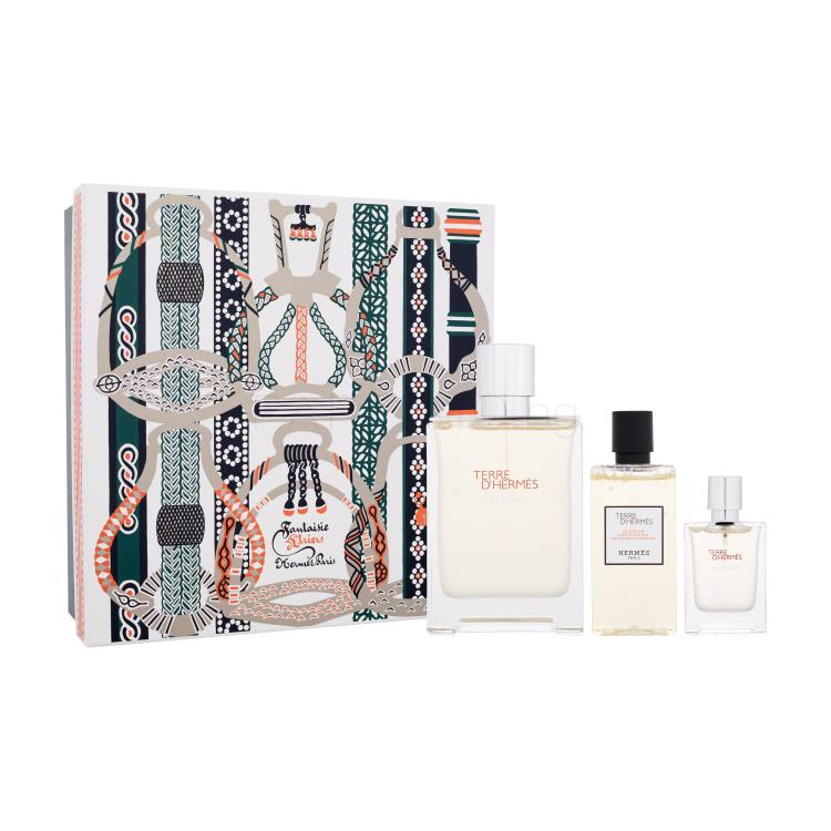 Hermes Terre d´Hermès Eau Givrée Подаръчен комплект EDP 100 ml + душ гел 80 ml + EDP 12,5 ml увредена кутия