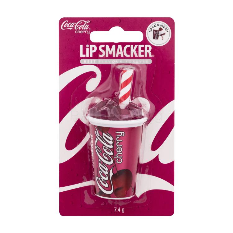 Lip Smacker Coca-Cola Cup Cherry Балсам за устни за деца 7,4 g увредена опаковка