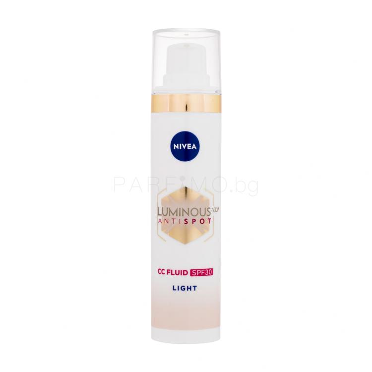 Nivea Luminous 630 Antispot CC Fluid SPF30 CC крем за жени 40 ml Нюанс 01 Light