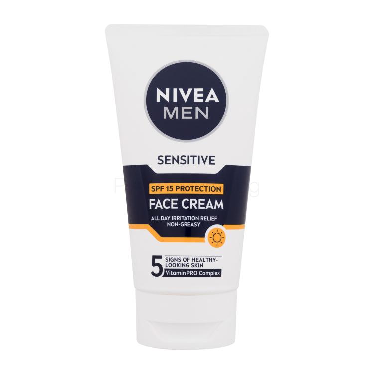 Nivea Men Sensitive Face Cream SPF15 Дневен крем за лице за мъже 75 ml