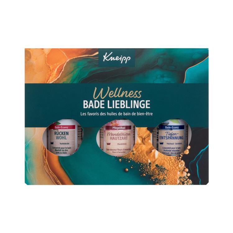 Kneipp Bath Oil Wellness Подаръчен комплект Back Comfort (Rücken Wohl) 20 ml + Almond Blossom (Mandelblüten Hautzart) 20 ml + Deep Relaxation (Tiefen Entspannung) 20 ml