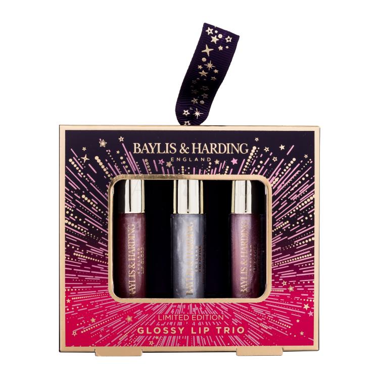 Baylis &amp; Harding Moonlight Fig Glossy Lip Trio Подаръчен комплект Гланц за устни 3 x 2,5 ml