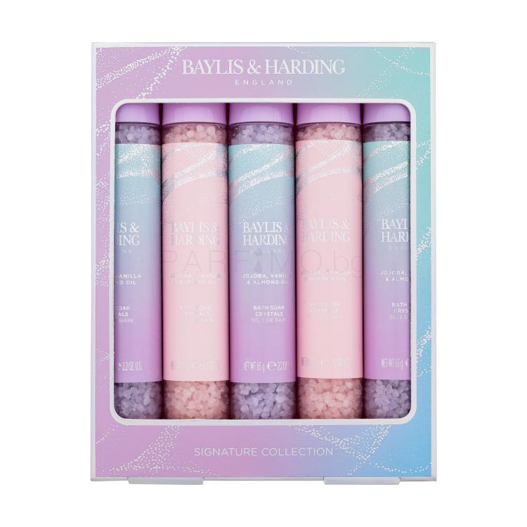 Baylis &amp; Harding Jojoba, Vanilla &amp; Almond Oil Bath Soak Crystals Signature Collection Подаръчен комплект Сол за вана 5 x 65 g