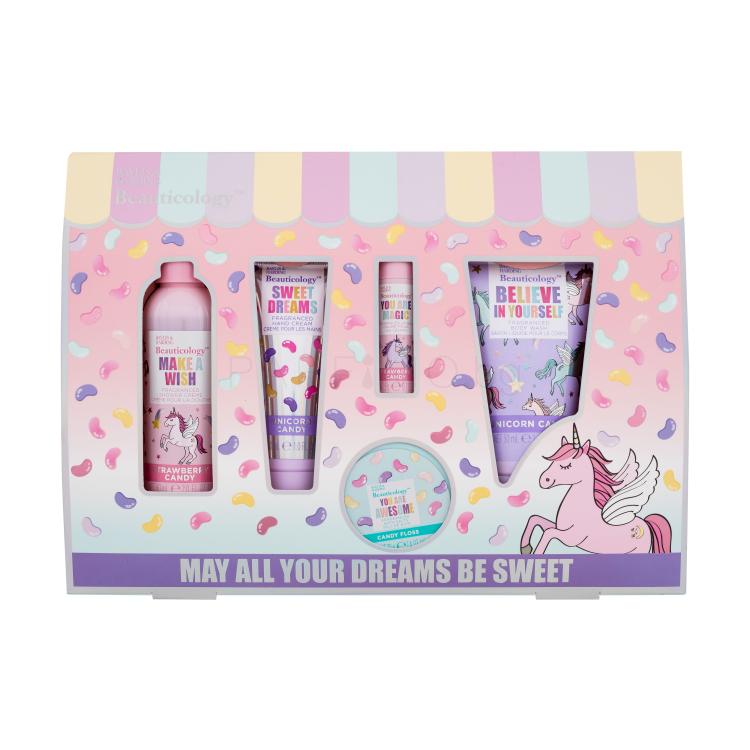 Baylis &amp; Harding Beauticology May All Your Dreams Be Sweet Подаръчен комплект Душ крем Make A Wish 60 ml + крем за ръце Sweet Dreams 30 ml + душ гел Believe In Yourself 50 ml + балсам за устни You Are Magic 5 g + сол за вана You Are Awesome 70 g