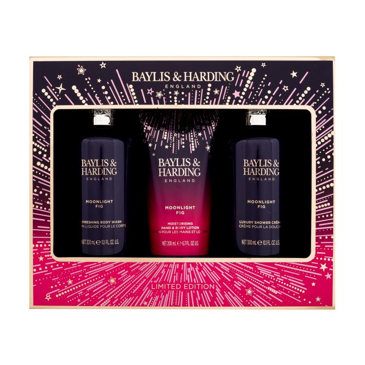 Baylis &amp; Harding Moonlight Fig Подаръчен комплект Душ гел 300 ml + лосион за тяло 200 ml + душ крем 300 ml