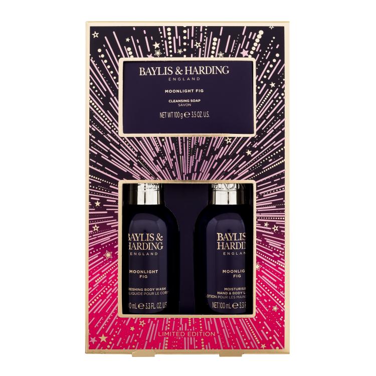 Baylis &amp; Harding Moonlight Fig Подаръчен комплект Душ гел 100 ml + лосион за тяло 100 ml + твърд сапун 100 g