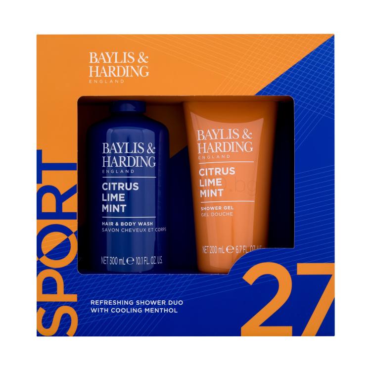 Baylis &amp; Harding Citrus Lime Mint Refreshing Shower Duo Подаръчен комплект Душ гел за тяло и коса 300 ml + душ гел 200 ml