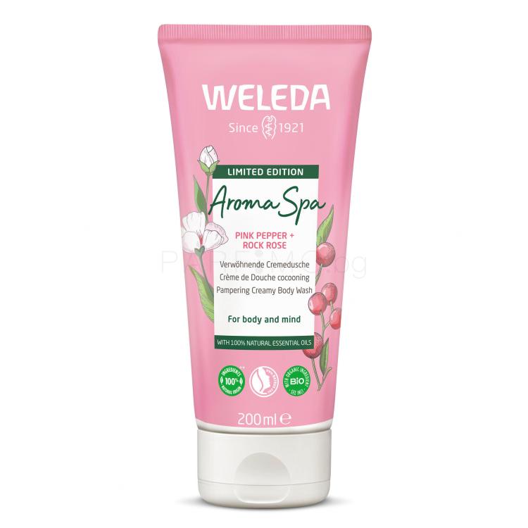 Weleda Aroma Spa Pink Pepper + Rock Rose Pampering Creamy Body Wash Душ крем за жени 200 ml