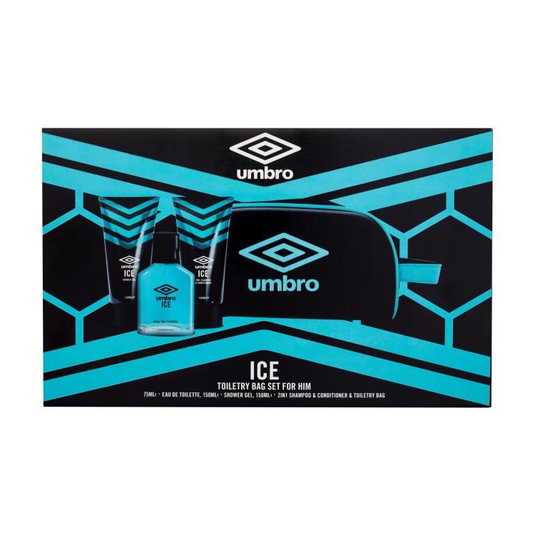 UMBRO Ice Подаръчен комплект EDT 75 ml + душ гел 150 ml + шампоан и балсам 2в1 150 ml + козметична чанта