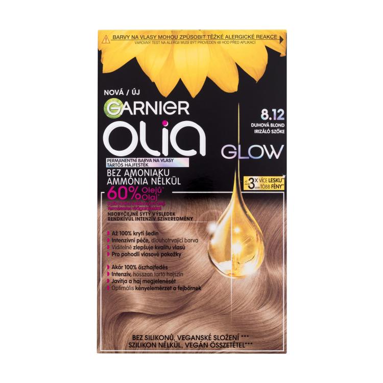 Garnier Olia Glow Боя за коса за жени 60 g Нюанс 8.12 Rainbow Blonde увредена кутия