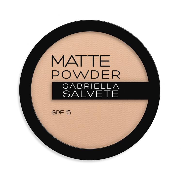 Gabriella Salvete Matte Powder SPF15 Пудра за жени 8 g Нюанс 02 увредена кутия