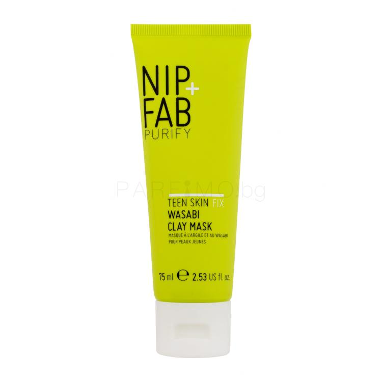 NIP+FAB Purify Teen Skin Fix Wasabi Clay Mask Маска за лице за жени 75 ml