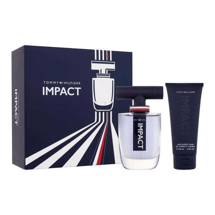 Tommy Hilfiger Impact SET Подаръчен комплект EDT 100 ml + душ гел 100 ml + EDT 4 ml