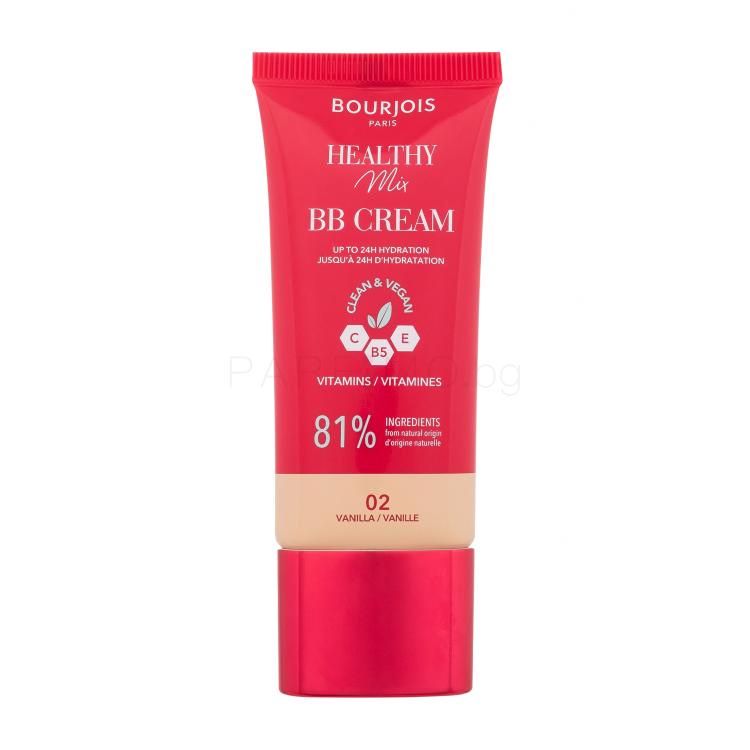 BOURJOIS Paris Healthy Mix Clean &amp; Vegan BB Cream BB крем за жени 30 ml Нюанс 02 Vanile