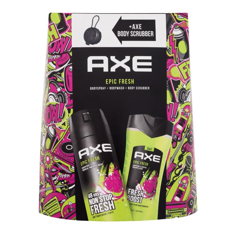 Axe Epic Fresh 3in1 Подаръчен комплект душ гел 250 ml + дезодорант 150 ml + гъба за баня