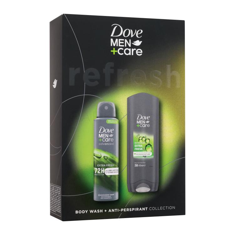 Dove Men + Care Extra Fresh Подаръчен комплект душ гел Men Care Extra Fresh 250 ml + антиперспирант Men Care Extra Fresh 72H 150 ml