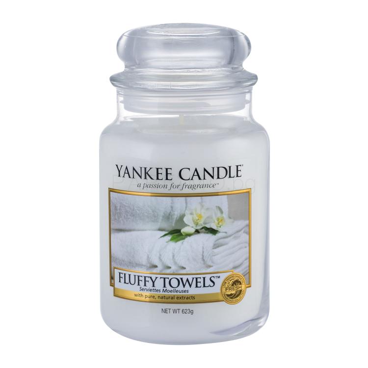 Yankee Candle Fluffy Towels Ароматна свещ 623 g промяна на цвета