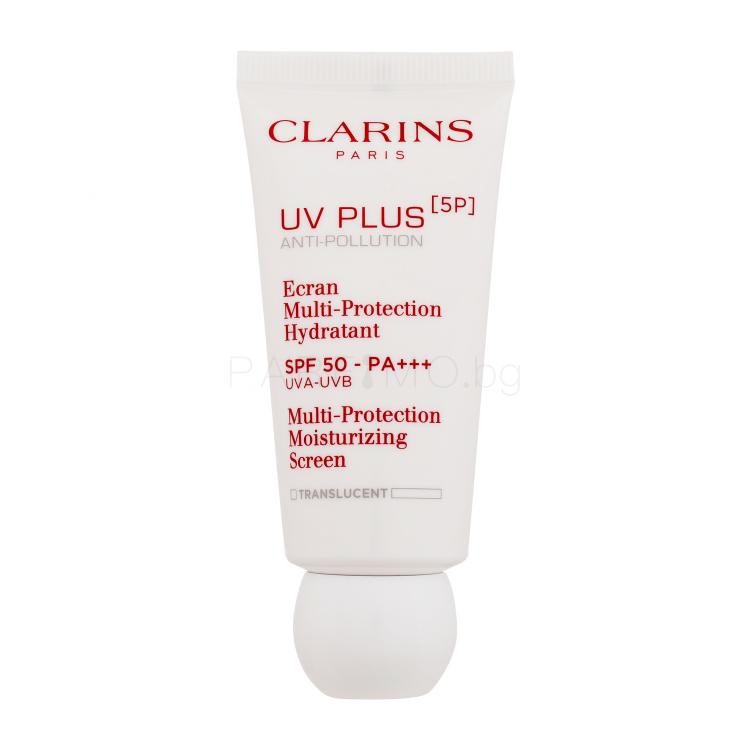 Clarins UV Plus 5P Multi-Protection Moisturizing Screen SPF50 Дневен крем за лице за жени 30 ml Нюанс Translucent