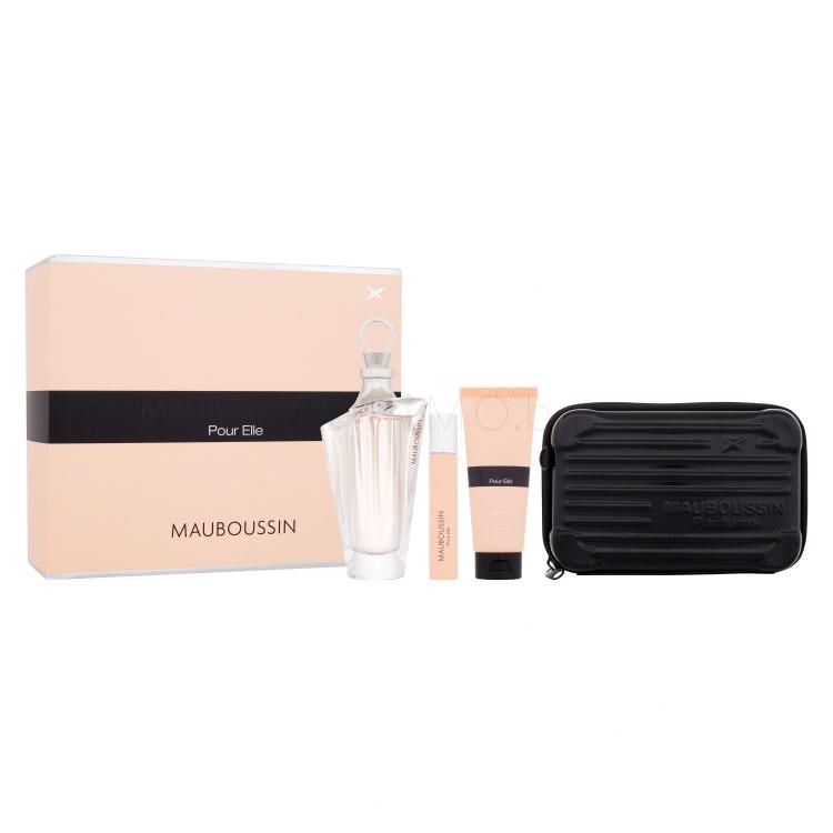 Mauboussin Pour Elle Подаръчен комплект EDP 100 ml + EDP 20 ml + лосион за тяло 75 ml + чанта за рамо увредена кутия