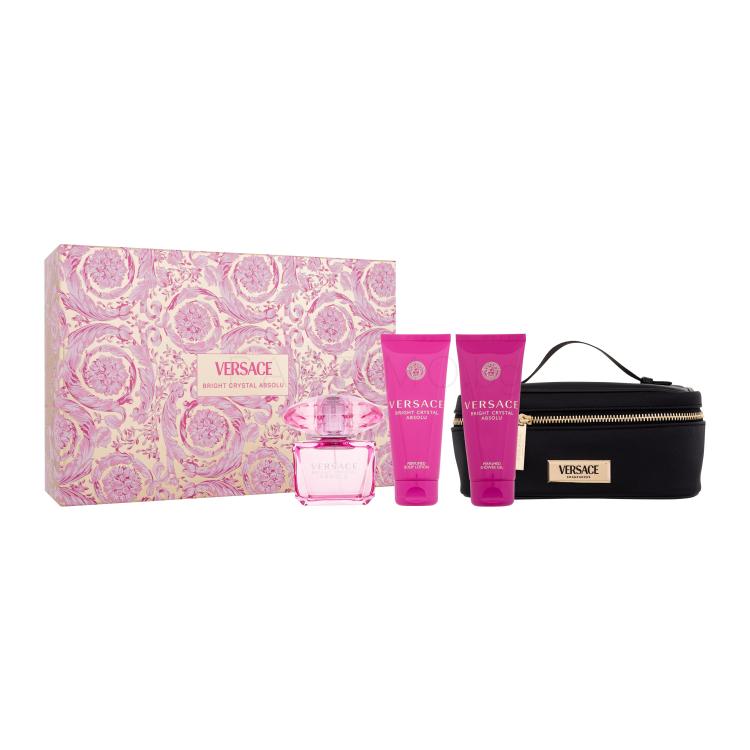 Versace Bright Crystal Absolu SET1 Подаръчен комплект EDP 90 ml + душ гел 100 ml + лосион за тяло 100 ml + козметична чанта