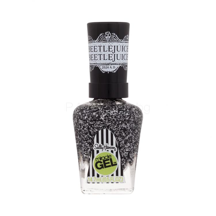 Sally Hansen Miracle Gel Beetlejuice Лак за нокти за жени 14,7 ml Нюанс 929 Ghost With The Most