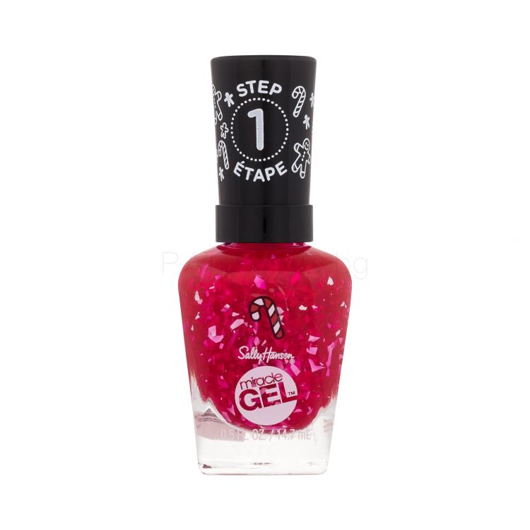 Sally Hansen Miracle Gel Gingerbread Kisses Collection Лак за нокти за жени 14,7 ml Нюанс 912 Peppermint To Be