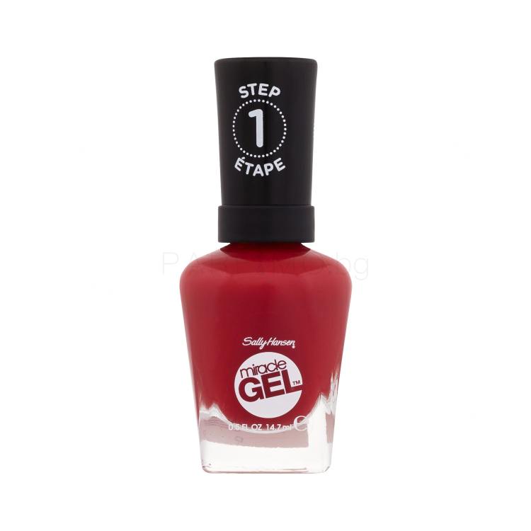 Sally Hansen Miracle Gel Лак за нокти за жени 14,7 ml Нюанс 402 Red Between the Lines