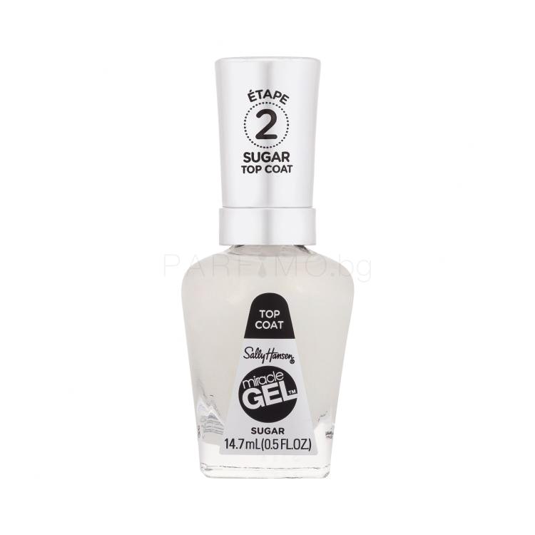 Sally Hansen Miracle Gel Sugar Top Coat Лак за нокти за жени 14,7 ml