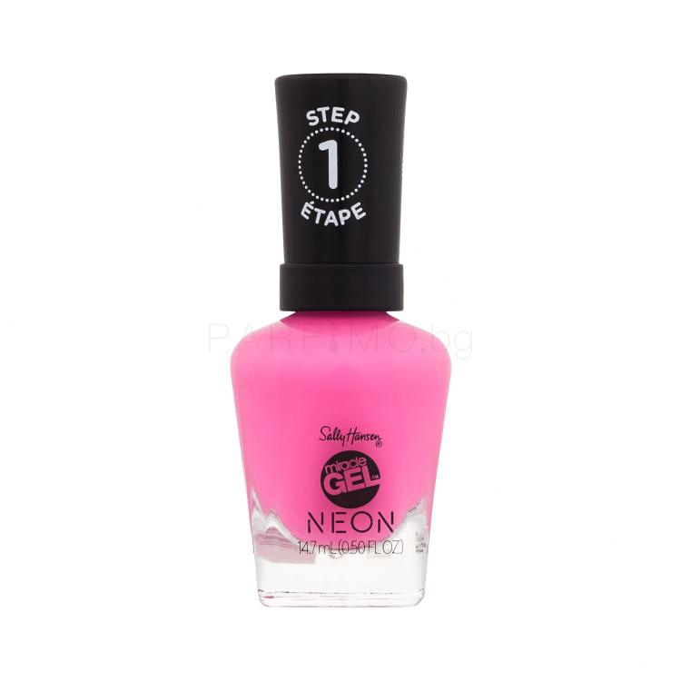 Sally Hansen Miracle Gel Neon Лак за нокти за жени 14,7 ml Нюанс 050 Fuchsia Fever