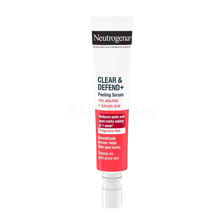 Neutrogena Clear &amp; Defend+ Peeling Serum Серум за лице 30 ml