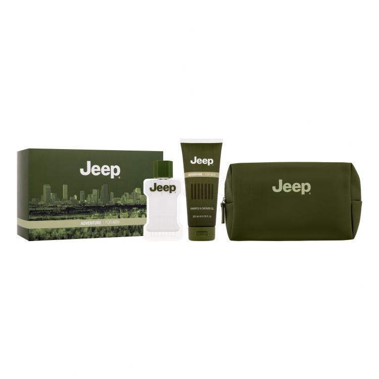 Jeep Adventure Подаръчен комплект душ гел 200 ml + балсам за след бръснене 100 ml + козметична чантичка