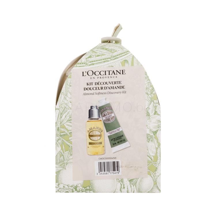 L&#039;Occitane Almond (Amande) Softness Discovery Kit Подаръчен комплект душ масло Almond Shower Oil 35 ml + крем за ръце Almond Delicious Hands 30 ml