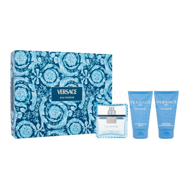 Versace Man Eau Fraiche Подаръчен комплект EDT 50 ml + душ гел 50 ml + балсам за след бръснене 50 ml